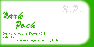 mark poch business card